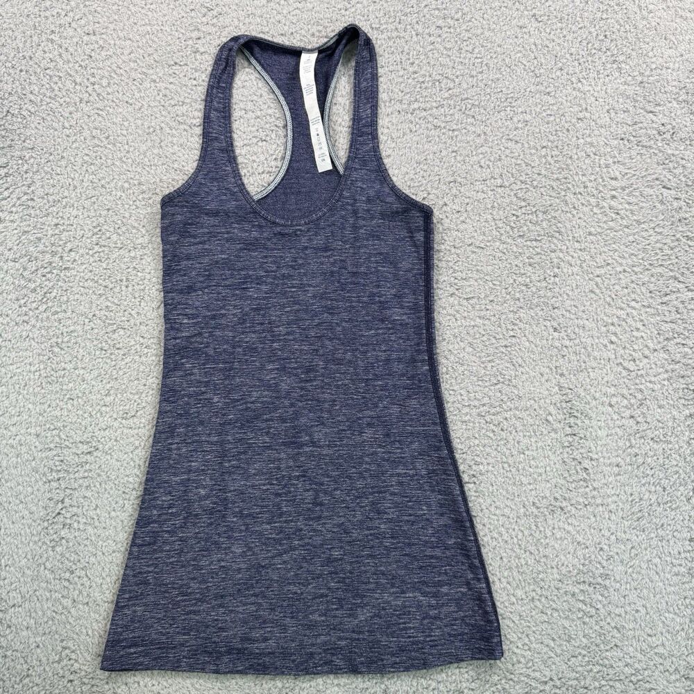 Lululemon Tank Top Womens‎ 2 Blue Tech Racerback Pullover Sleeveless